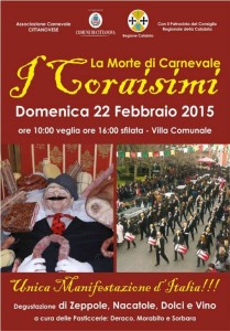 locandina i cosaisimi morte di carnevale 2015