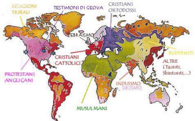 Diffusione Religioni nel Mondo