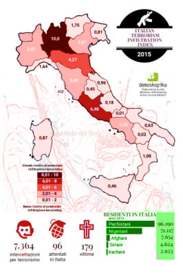 mappa terrorismo Italia