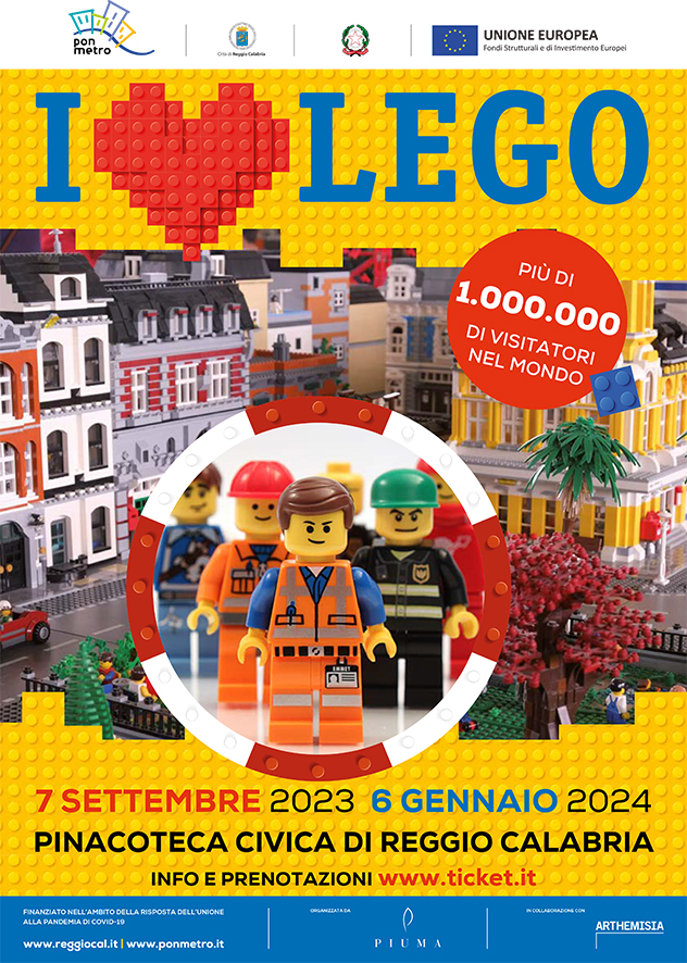 Reggio Calabria: arriva I Love Lego: dal 7 Settembre in Pinacoteca Civica e  al Foyer del Cilea 