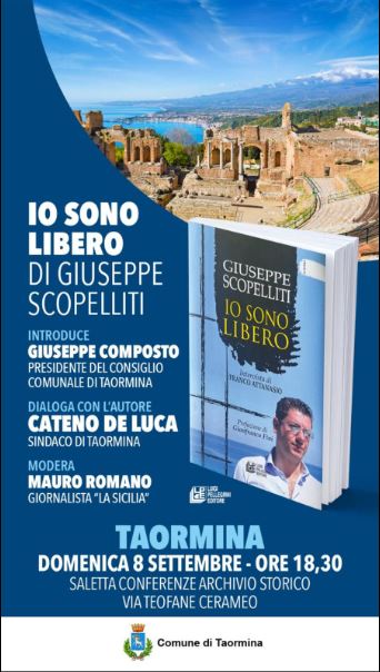 io sono libero a Taormina di Giuseppe Scopelliti - Locandina