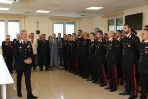 Il Generale di Brigata Riccardo Sciuto in visita ai Carabinieri del gruppo di Locri