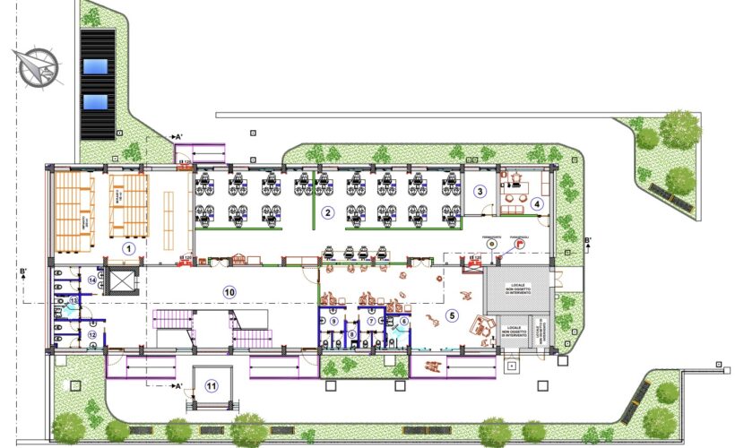 Pianta Centro per l'impiego di Archi a RC